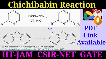 Chichibabin reaction mechanism & Application, IIT JEE, UG NEET| IIT JAM, TIFR, UGC CSIR NET