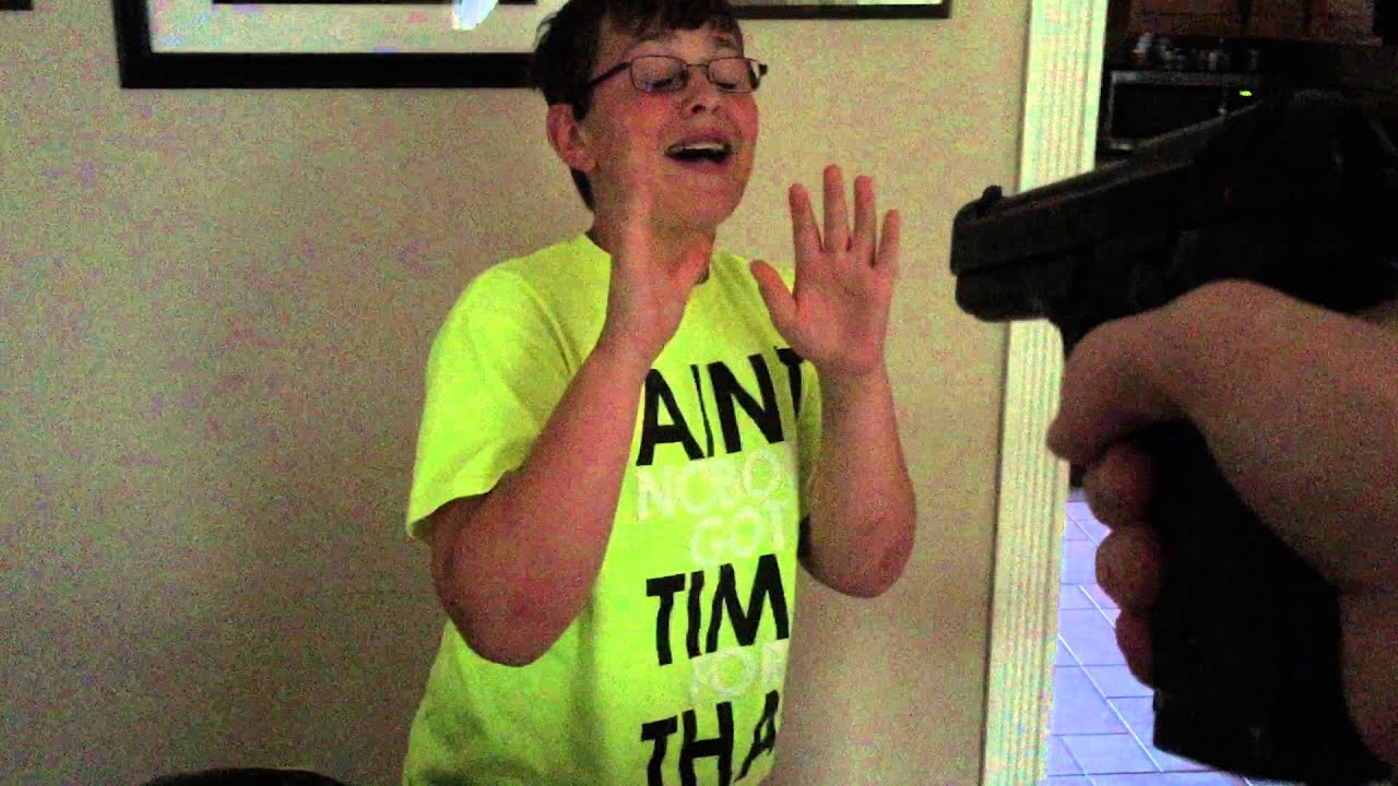 Airsoft gun prank! YouTube