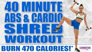 40 Minute Abs & Cardio Shred Workout 🔥Burn 470 Calories!* 🔥Sydney Cummings screenshot 3