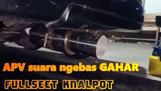 KNALPOT RACING MOBIL SUARA NGEBAS HALUS GANTI KNALPOT APV MUFFLER DAN RESONATOR FSUARA NGEBAS GAHAR