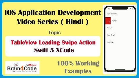 TableView Leading Swipe Action in Swift 5 XCode | Hindi | UISwipeActionsConfiguration