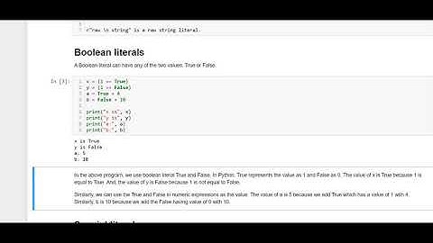 Literals in Python Programming Language
