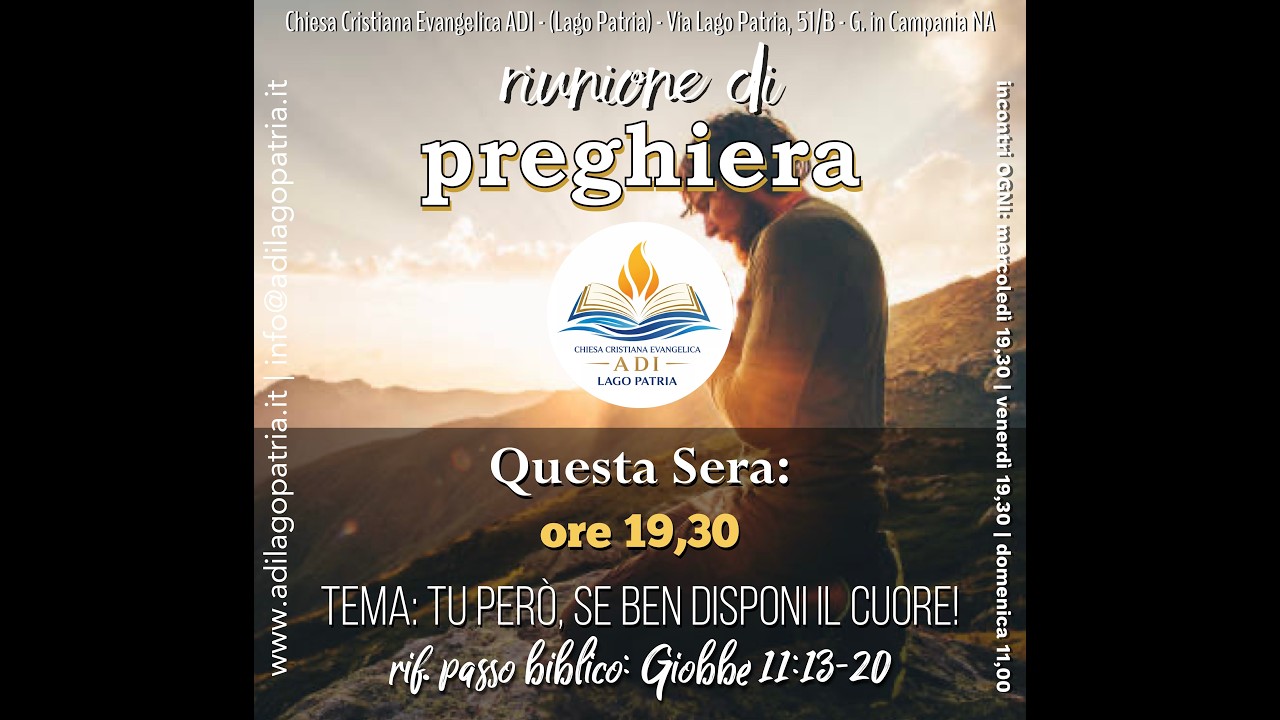 Samuele Dinaro - Predicazione: Tu però, se ben disponi il cuore! “Giobbe 11:13-20” | 09.09.2026