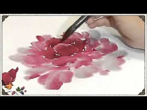 raggedy bird watercolor flower painting celebrated chinese artist