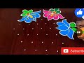 7*4 dots rangoli designs 🌹 daily simple muggulu🌹 easy rangoli 🌹kolam muggulu 🎋 lotus rangoli