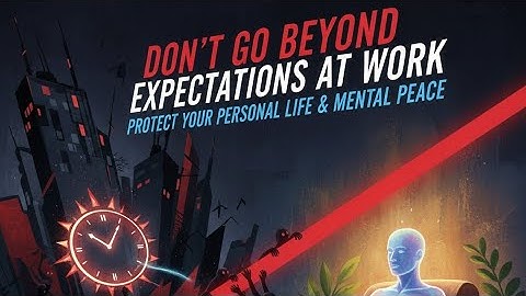 Don’t Go Beyond Expectations at Work | Protect Your Personal Life & Mental Peace