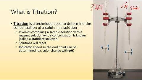 Titration: Solution Stoichiometry