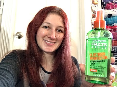 Video: Garnier Fructis Style Elegantní a lesklý plochý železa Perfector Straightening Mist Review