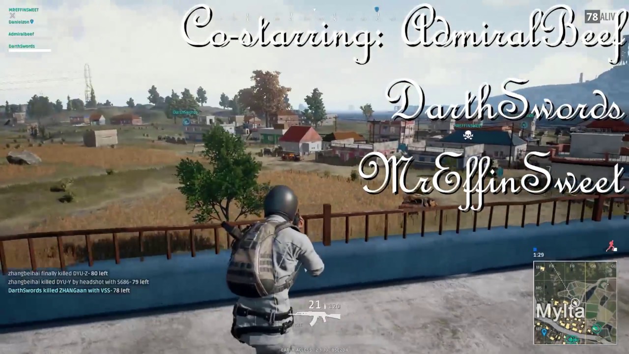 12 Kill Chicken Dinner Highlights on PUBG (20 kills team total)