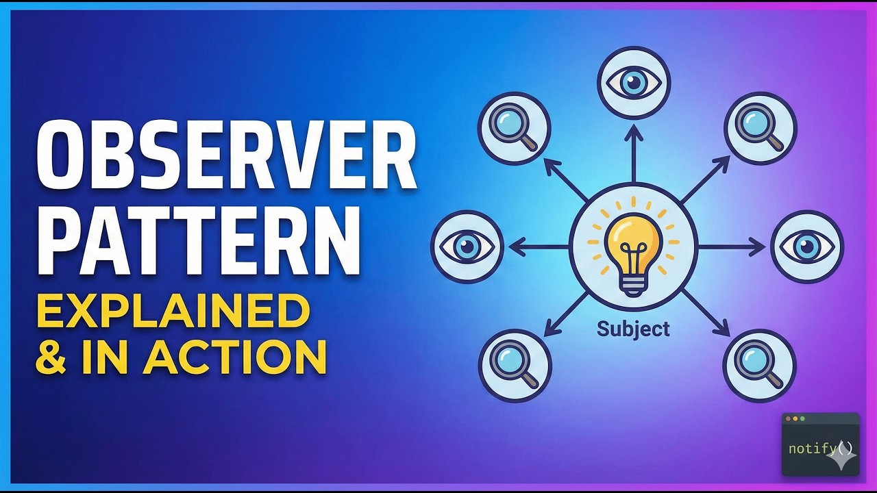 Observer Design pattern Explained || Behavioral Design Pattern ||