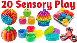 20 सेंसरी प्ले ऑब्जेक्ट्स के नाम | Learn Sensory Play Objects Vocabulary for Kids Fun Learning Video
