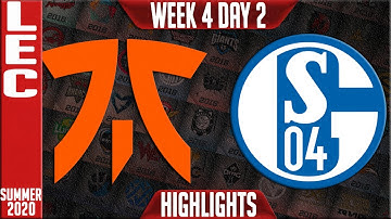 FNC vs S04 Highlights | LEC Summer 2020 W4D2 | Fnatic vs Schalke 04