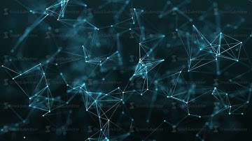 4k abstract loop color geometrical background with lines and dots