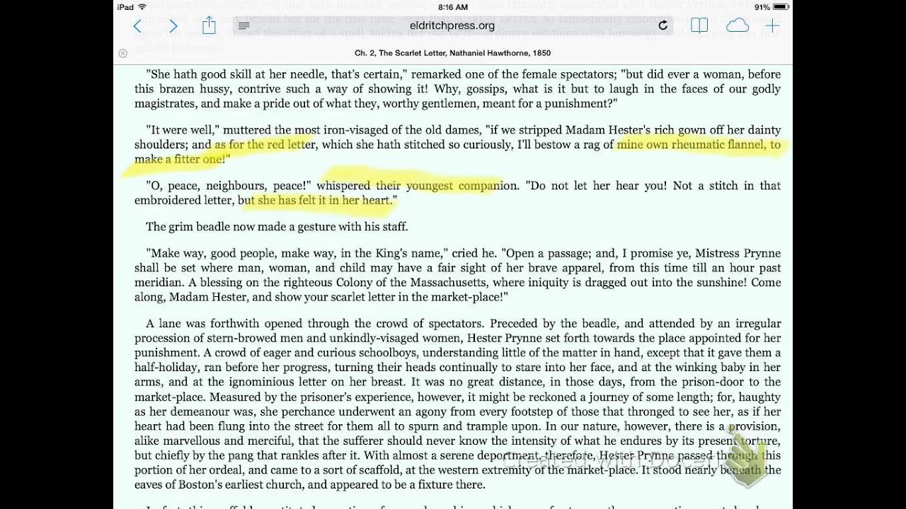 The Scarlet Letter Ch 2 6of9 YouTube