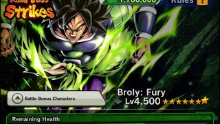 1k CC BROLY: FURY 4,500 RAID BOSS STRIKES! Vs 13 STAR LF SSB Goku & Vegeta | Dragon Ball Legends