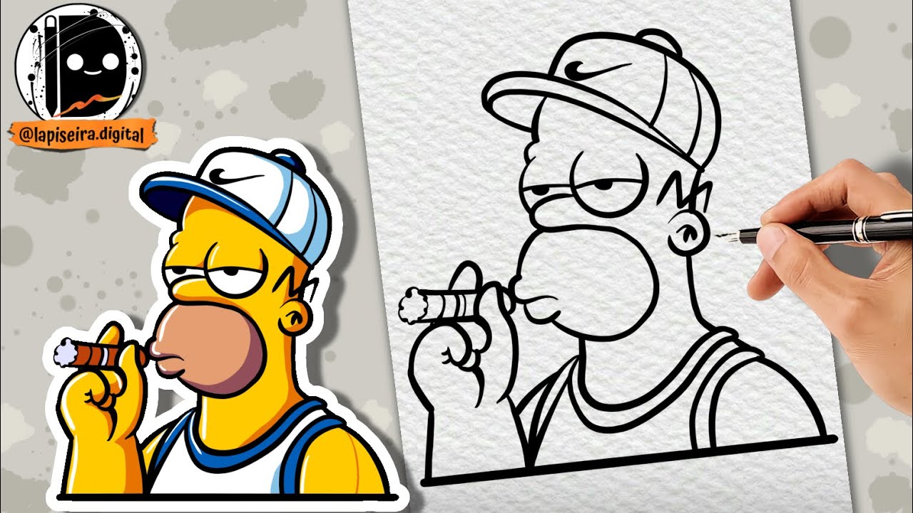 Como desenhar o homer Simpson  passo a passo