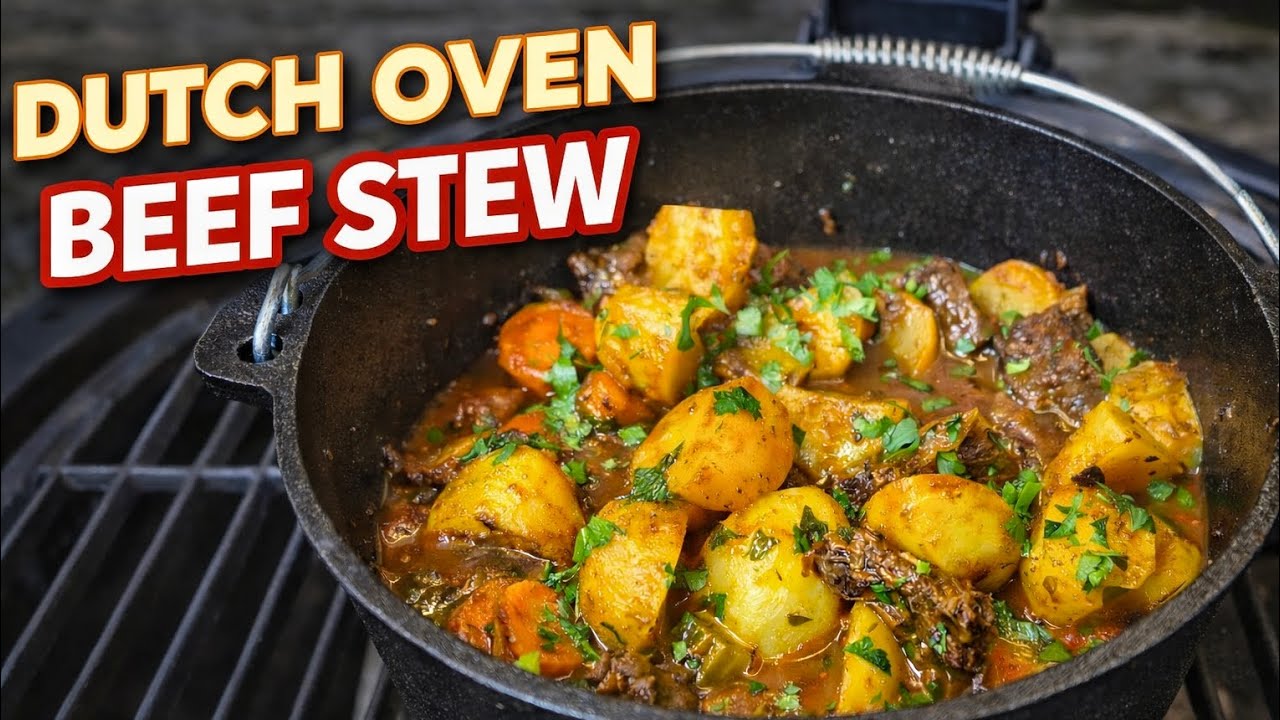 Perfect Soul Food | Simple Dutch Oven Beef Stew🔥(ASMR - MUSIC)