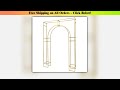 5.9*8.2Ft Gold Metal Geometric Wedding Arch Flowers Frame Backdrop Stand,Outdoor Garden Trellis