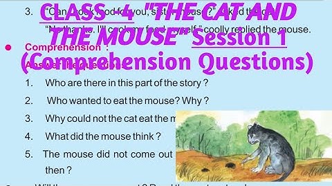 Class-4 : ENGLISH : PART-2 :Lesson-2(MAIN LESSON):Session-1:The cat and the mouse:Odia Medium