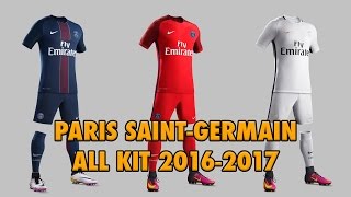 Official Nike Paris Saint-Germain 2016-2017 Kits