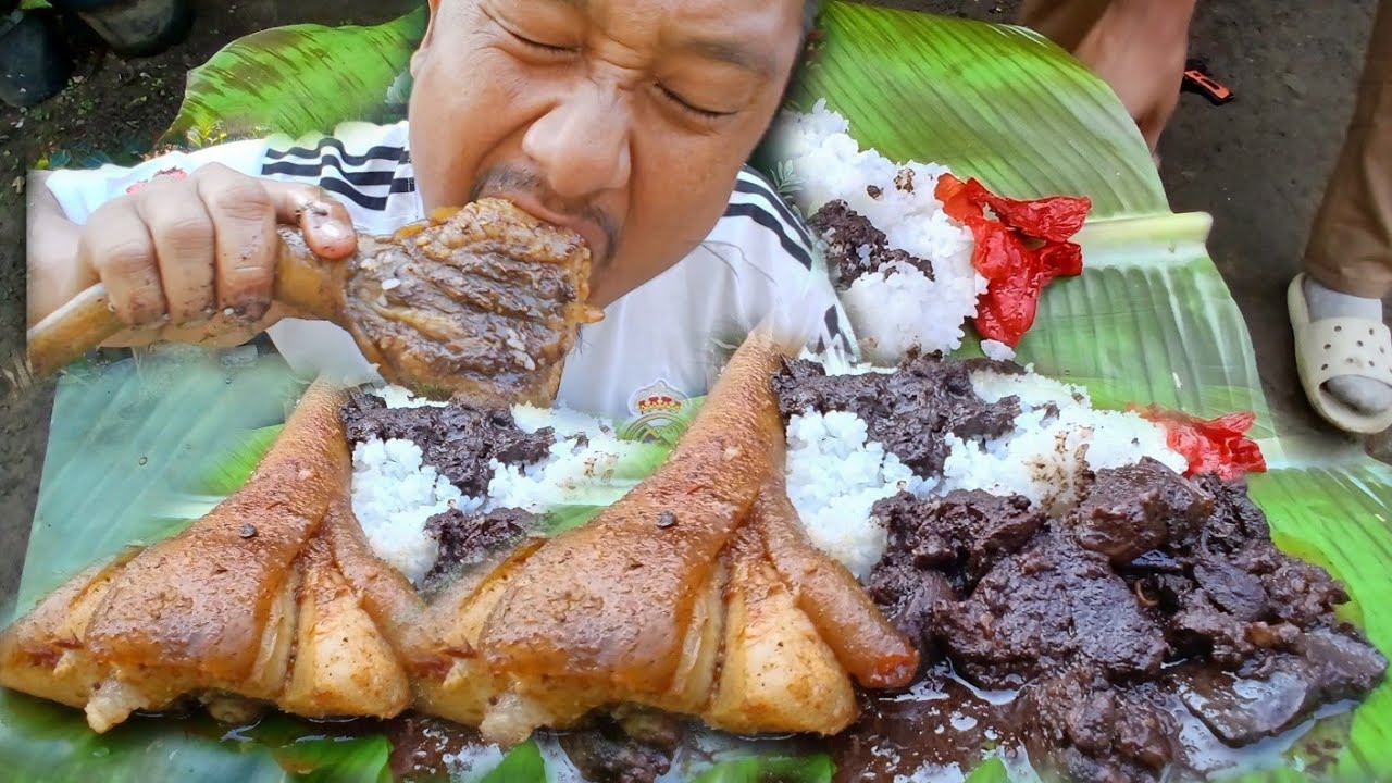 Delicious pork curry mukbang 