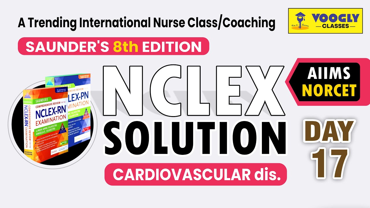 Cardiovascular System – NCLEX + NORCET Pre & Mains | Saunders Concepts + MCQs | Sahu Sir | Voogly
