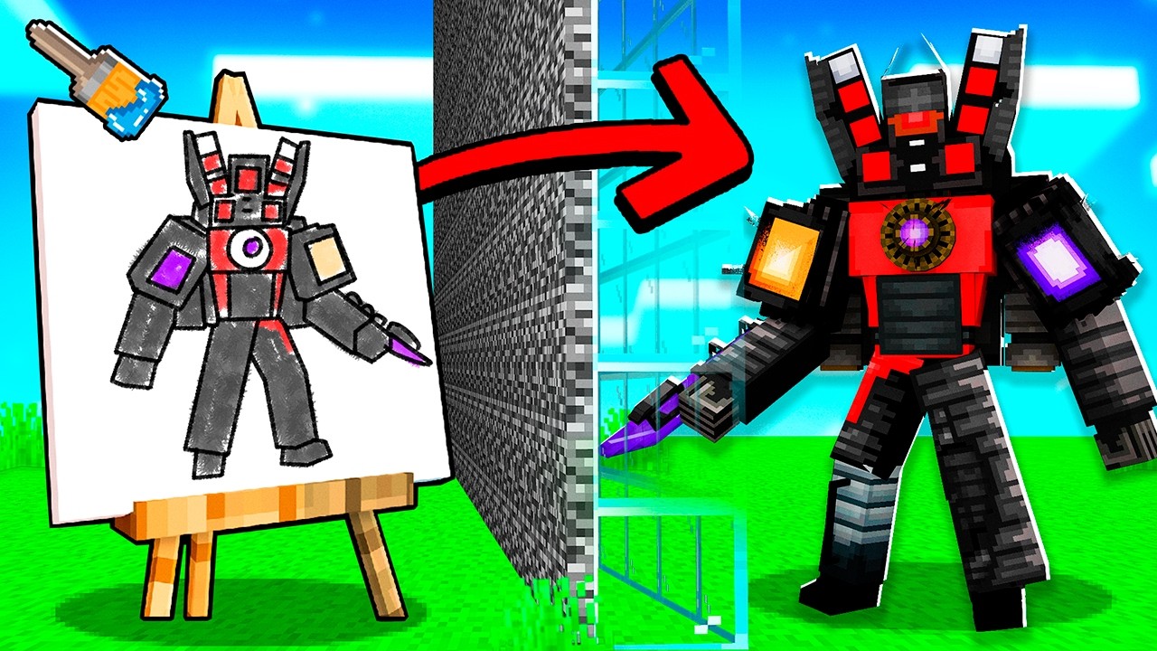 Я сжульничал, используя //DRAW IN A SKIBIDI MOB BATTLE