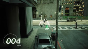 Driving over Crowd in The Matrix Awakens: An Unreal Engine 5