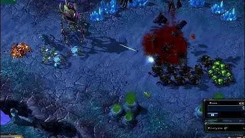 Starcraft 2 Massive Protoss Gameplay - 2v2 War!