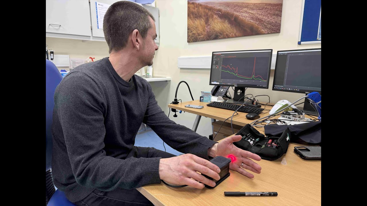 Skin probe with variable penetration depth. Lightnovo ApS miniRaman.