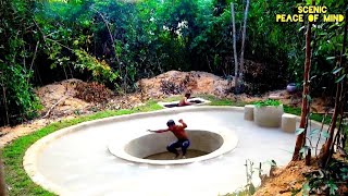 69 DAYS BUILD A SURVIVE SECRET DEEP HOLE UNDERGROUND SWIMMING POOL