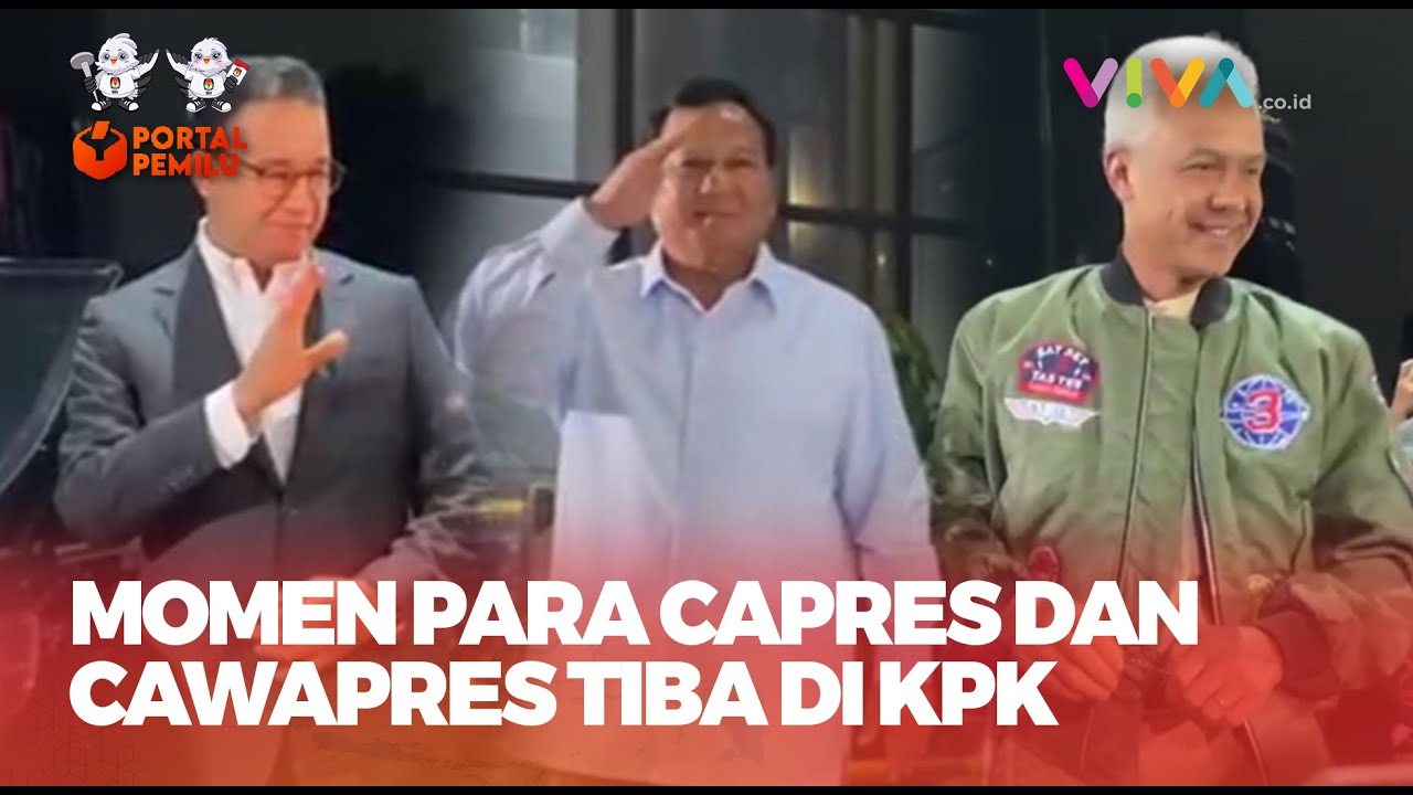 Tagline Capres 3 Capres-Cawapres Tiba di KPK Bakal Bahas Komitmen Berantas Korupsi ...