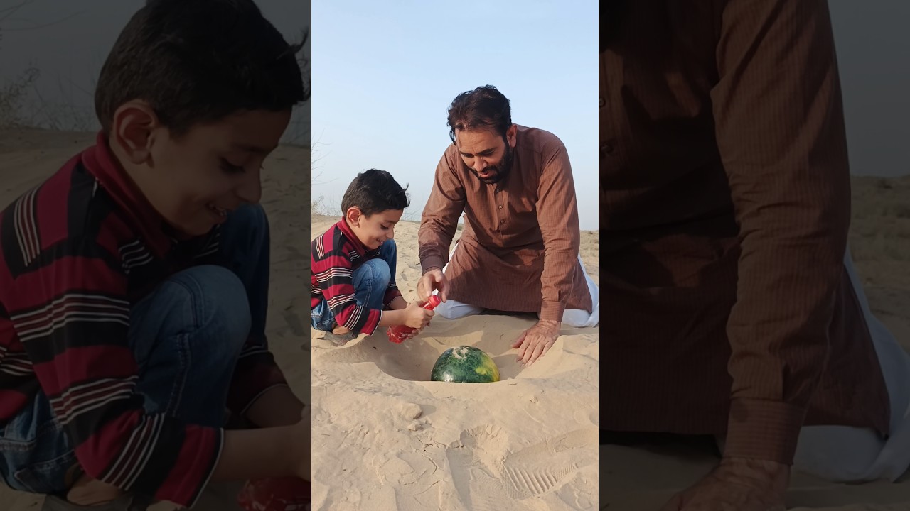 Extracting Watermelon 🍉 and juice🧃 from Sand of Desert 🏜️ 