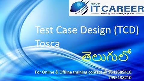 Test case Design (TCD) Telugu lo | best software training institute in hyderabad | #nextitcareer