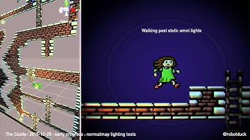 Tests using the spritelamp shader - the castle