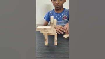 Balance tower with Jenga blocks #jengablocksdiys #jengablocks #blocks #shorts #shortvideo