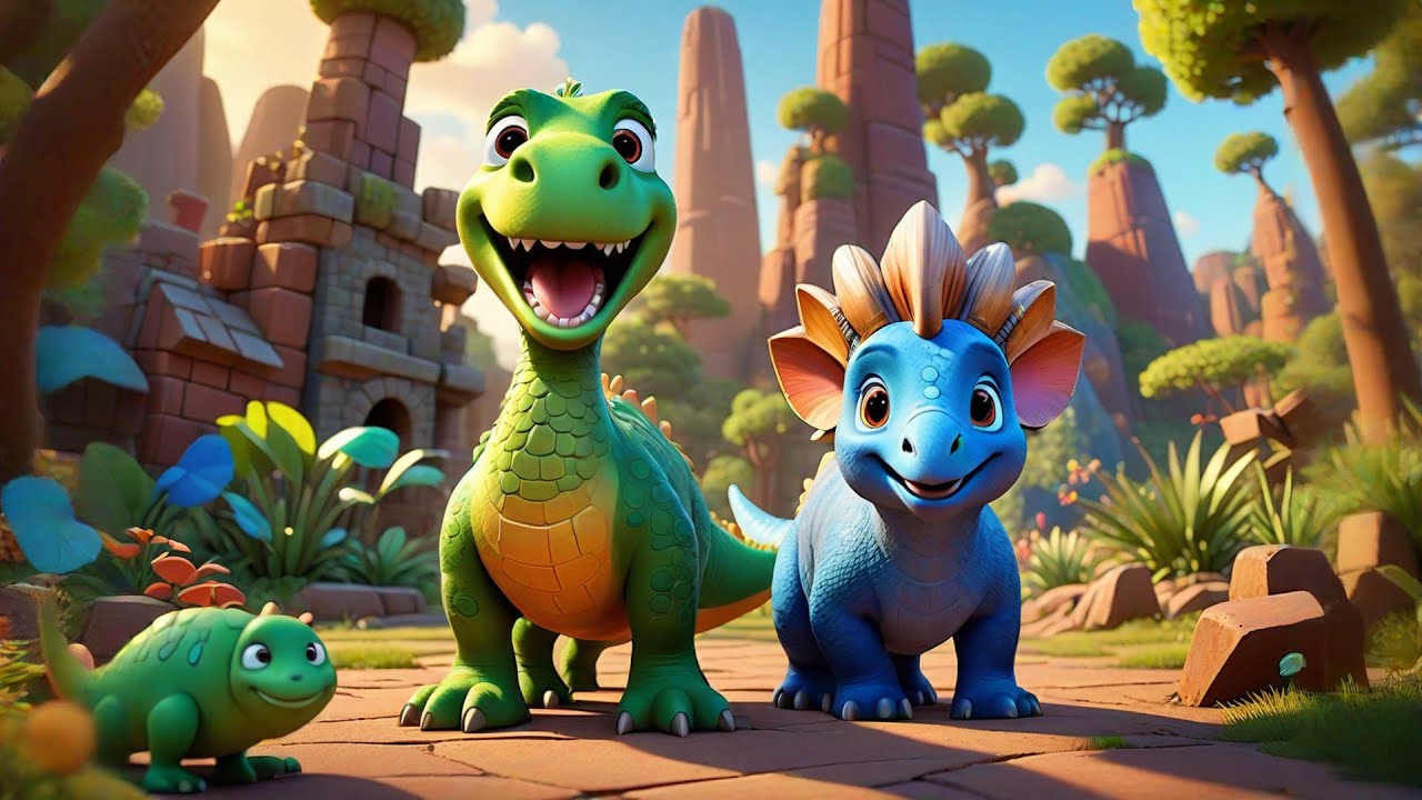 Dodo Dino Plays with Blocks | Fun Learning for Kids | Dinosaur Rhymes and Preschool Learning Fun