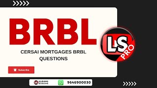 BANKING REGULATION AND BUSINESS LAW | BRBL EXAM SYLLABUS | CERSAI MORTGAGES