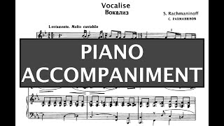 Vocalise (S. Rachmaninoff) - C Minor Piano Accompaniment - Karaoke