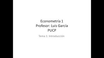 Introducción a Econometría 1