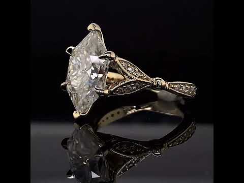Duchess Marquise Floral Inspired Moissanite Engagement Ring ring video