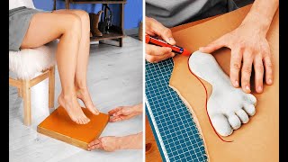 How to make leather orthopedic shoes || #Shorts screenshot 3