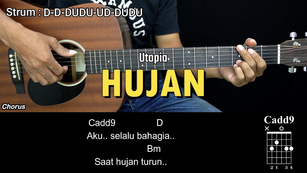 Hujan Utopia Tutorial Chord Gitar Mudah dan Lirik YouTube
