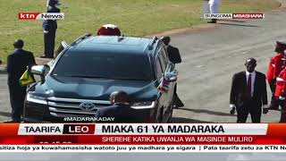 President William Ruto arrives for Madaraka celebrations