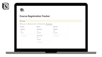 Course Registration Tracker | How to track course registrations in @Notion