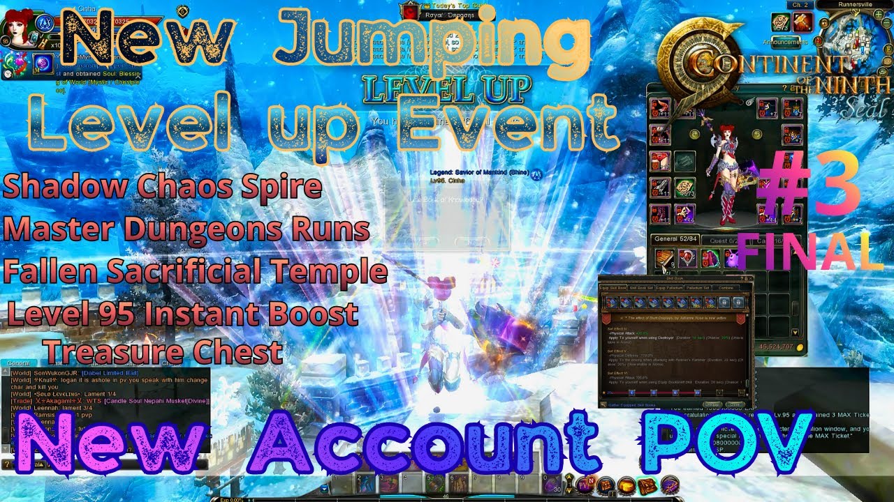 C9 Global ►WELFARE JUMPING LEVEL UP EVENT | INSTANT LEVEL 95 - Battle Maiden Gameplay | PART 3 FINAL