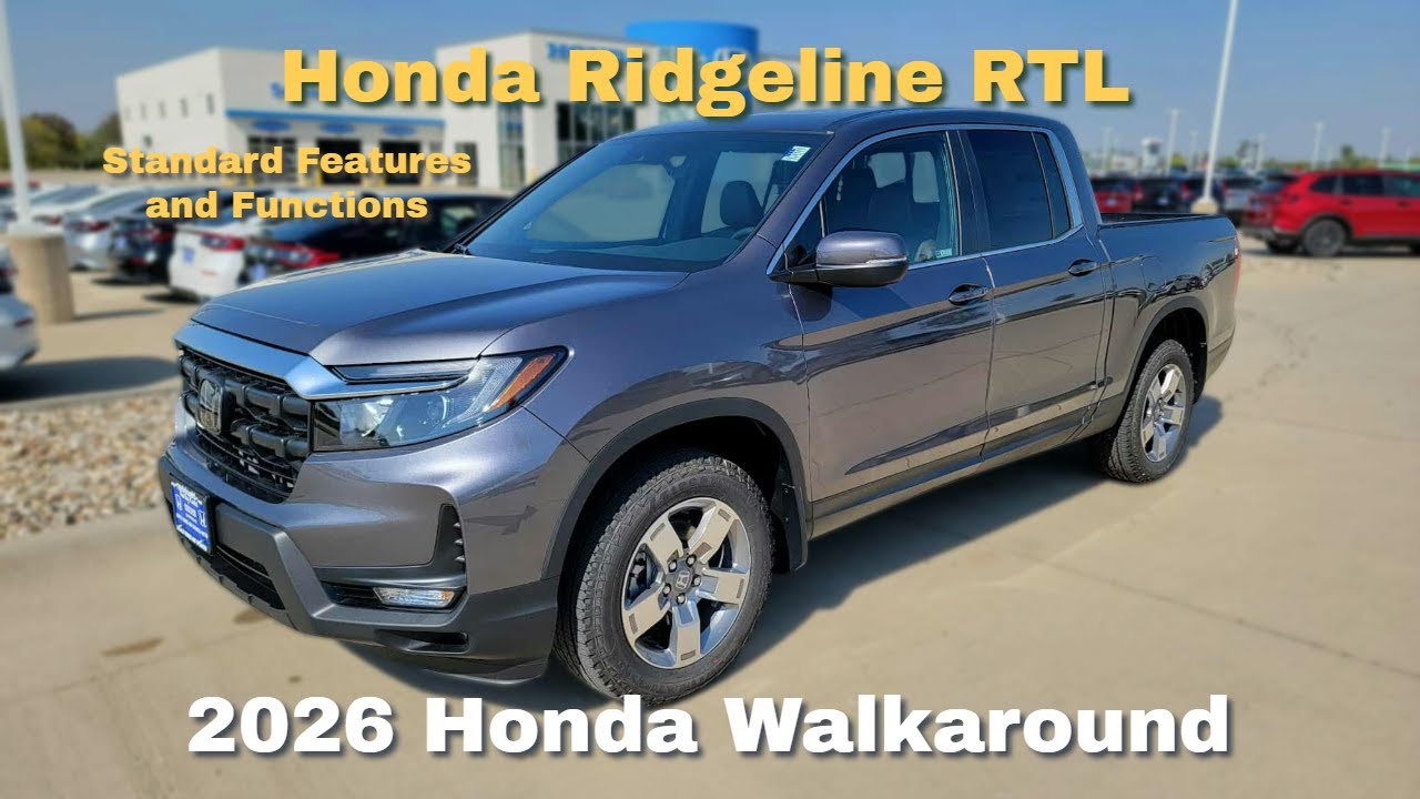 Обзор стандартных функций Honda Ridgeline RTL 2026 года