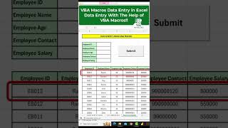Excel : Data Entry using VBA
