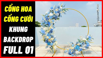 Khung Backdrop Full 01 cổng hoa trang trí đám cưới sân khấu