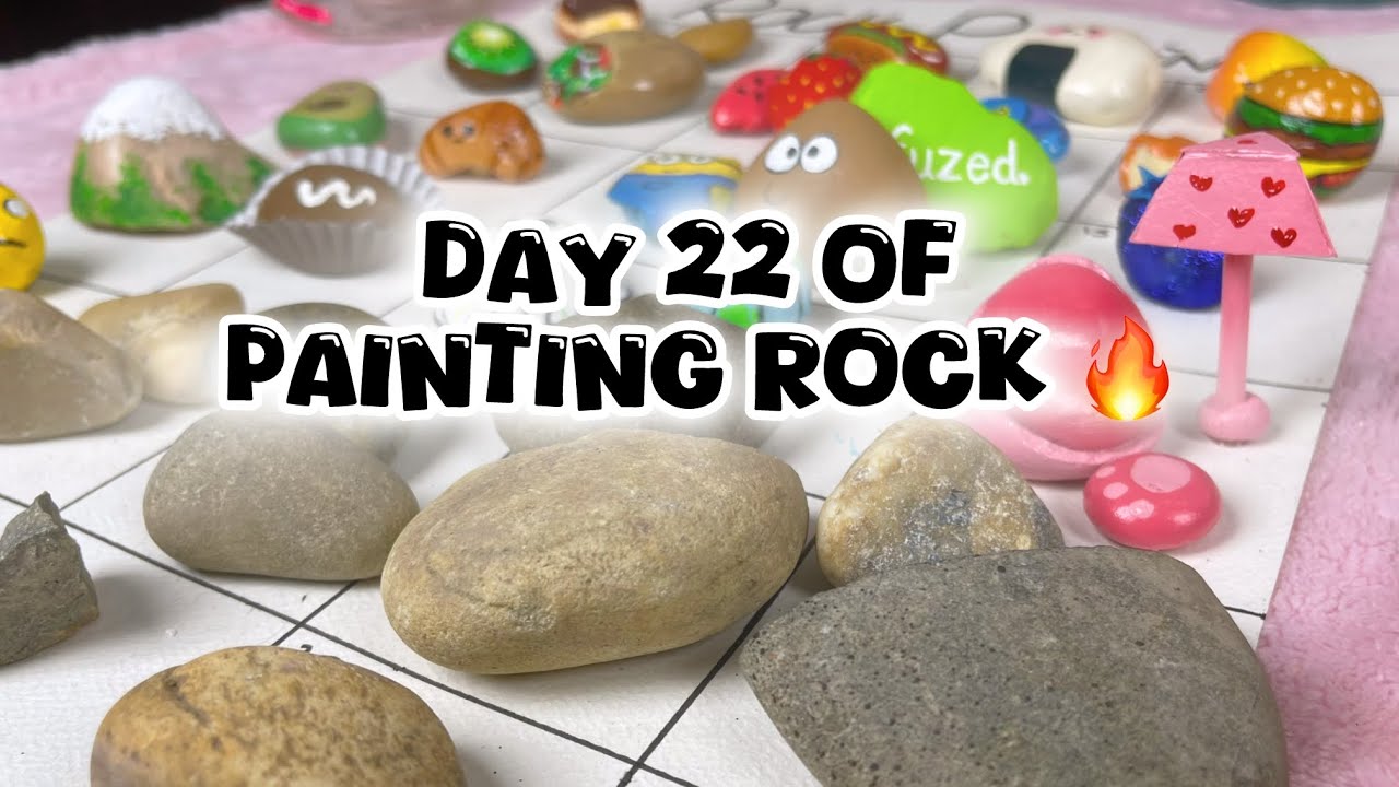 Day 22 of painting rock ma aj kia bnaya - YouTube
